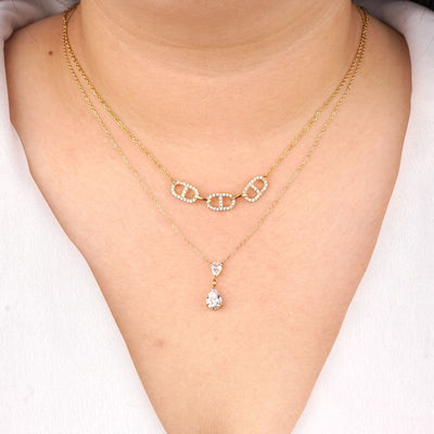 Glitter Nose Trio Necklace