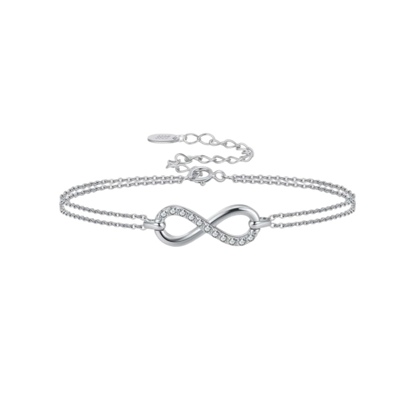 Bracciale con diamanti infinito