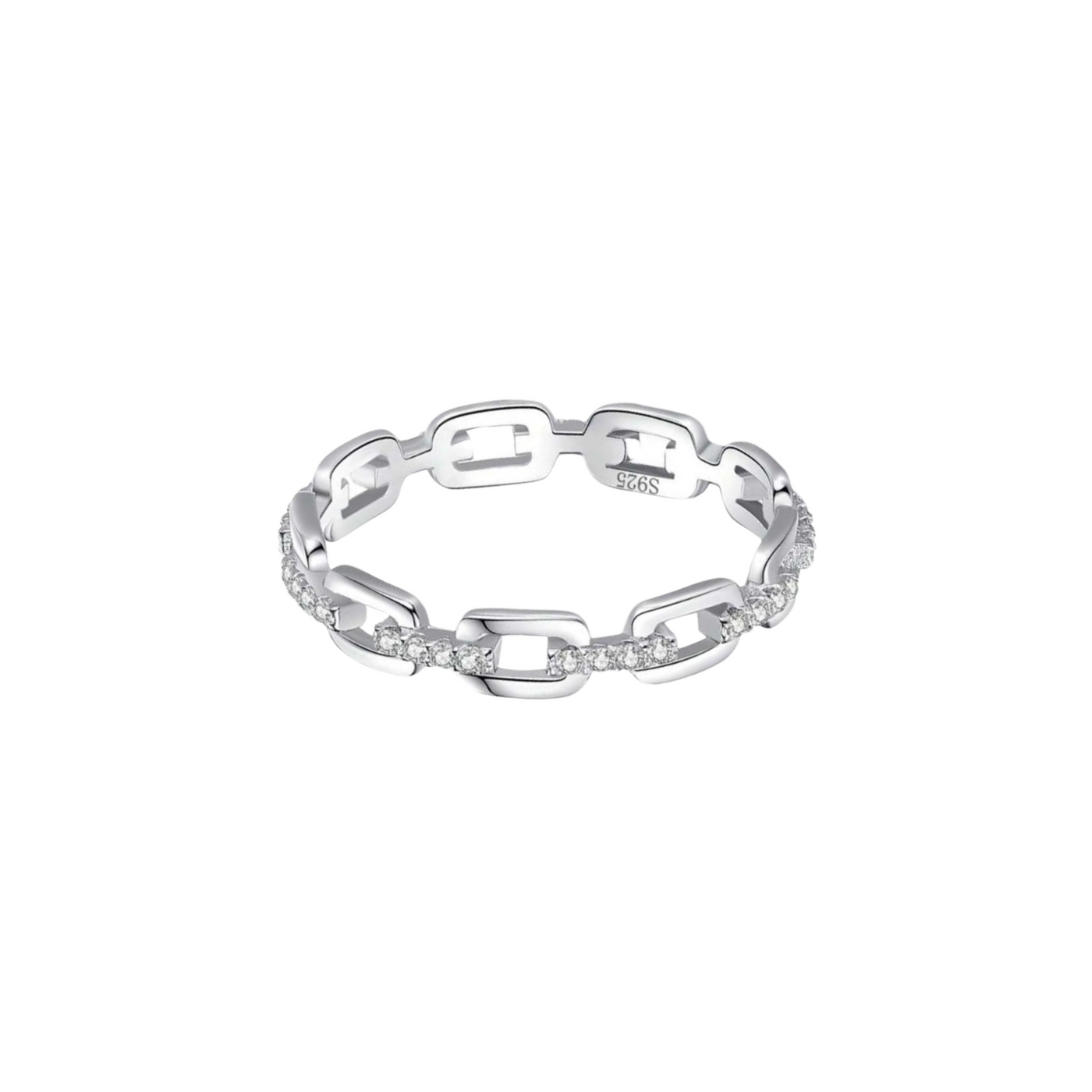 Chain silver ring