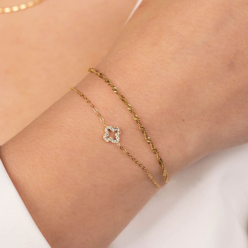 Diamond Flower Armband - Schoder's -